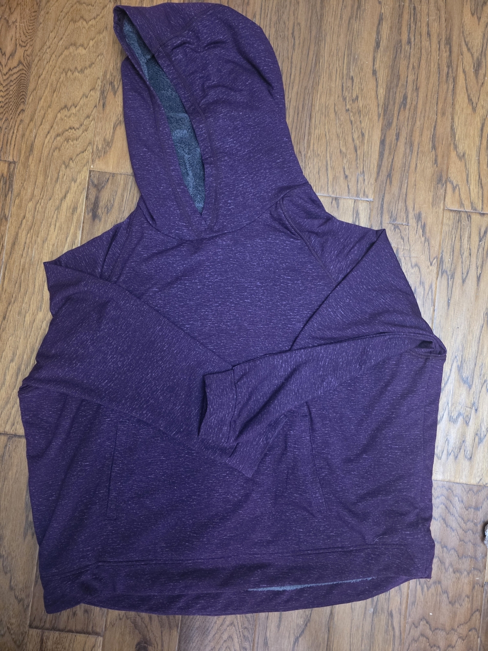 plum fleece lined hoodie